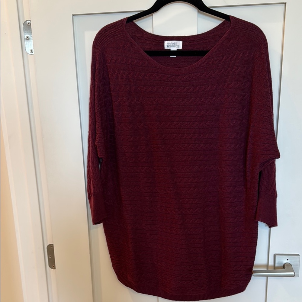 Burgundy Knit Sweater